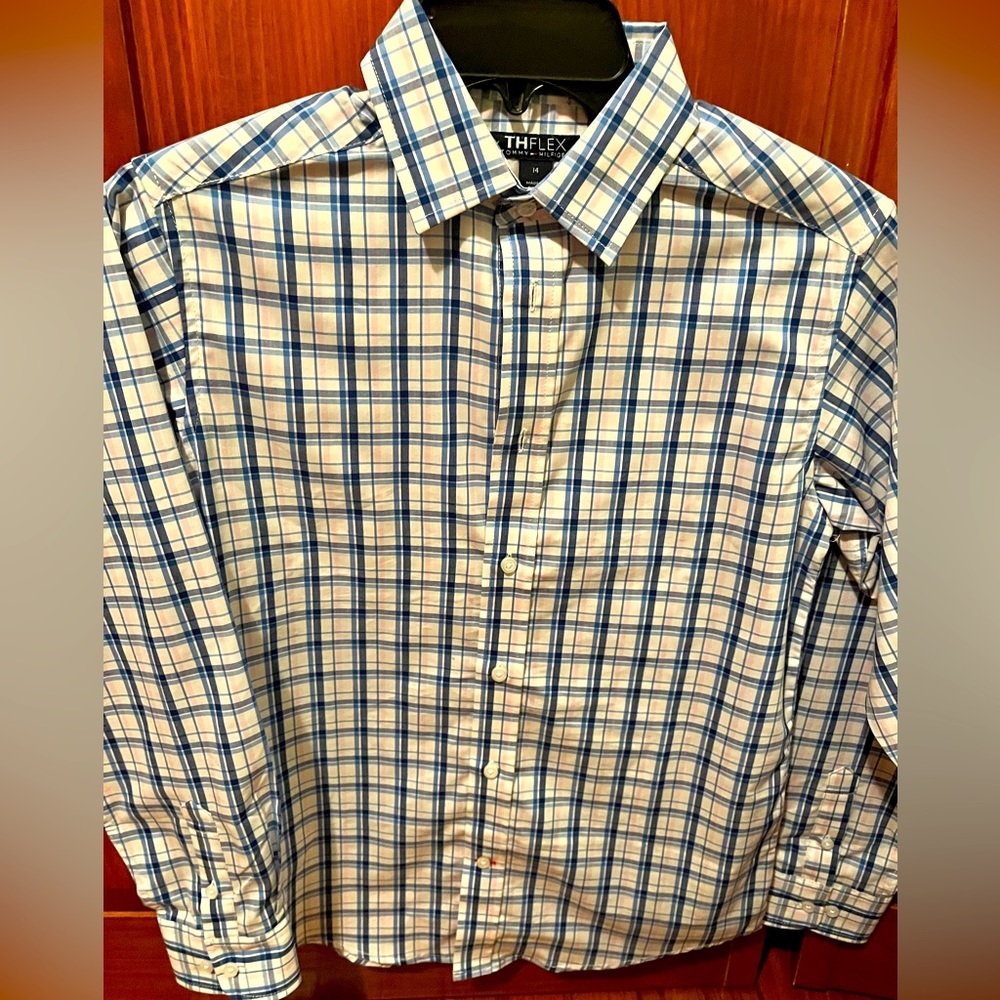 Tommy Hilfiger THE FLEX LONG SLLEVE DRESS SHIRT​ Sz.14 boy